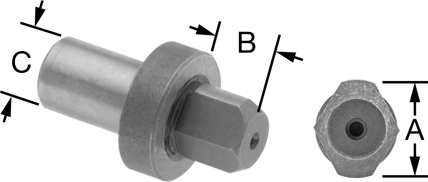 Omuz Tipi Yerleştirme Pimi, 1/8" Çaplı Elmas Başlık