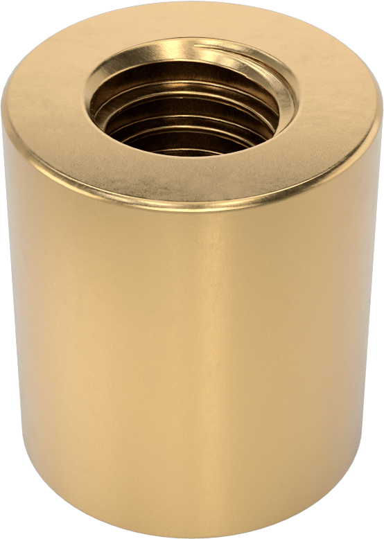 Kılavuz Vida için M24 x 5 mm Dişli Hassas Yuvarlak Somun — M24, 5 mm, 2"