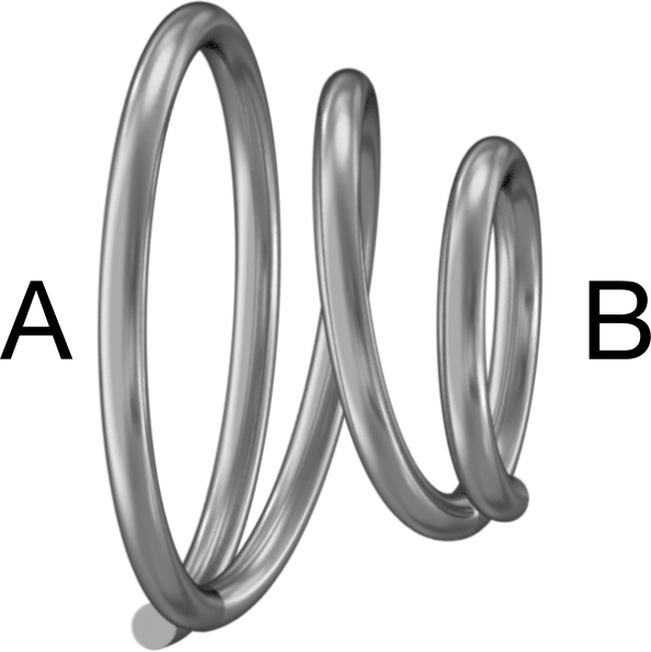 Kapalı Alan Konik Baskı Yayı, 0.25" Uzunluk, 0.42" x 0.219" Dış Çap