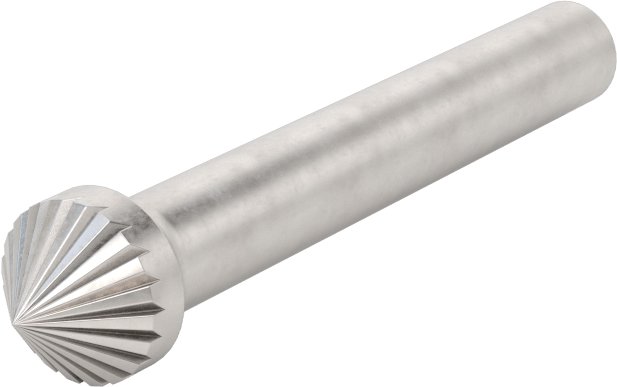 1/4" Çaplı Şaftlı Karbür Freze Ucu, Koni, Anma Numarası Sk-3, Tek Kesimli Diş — Konik, 1⁄4", 3⁄8"