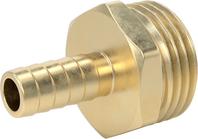 İçme Suyu için Pirinç Bahçe Hortumu Bağlantısı, Adaptör, 3/8" iç çaplı dikenli hortum x 3/4 GHT erkek