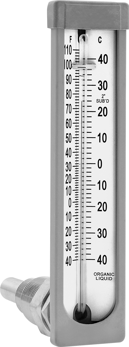 Termovell'li Ağır Hizmet Tipi Hızlı Tepkili Dişli Termometreler, Termovell, Arka Bağlantı, Fahrenheit ve Santigrat, Maksimum 110°F