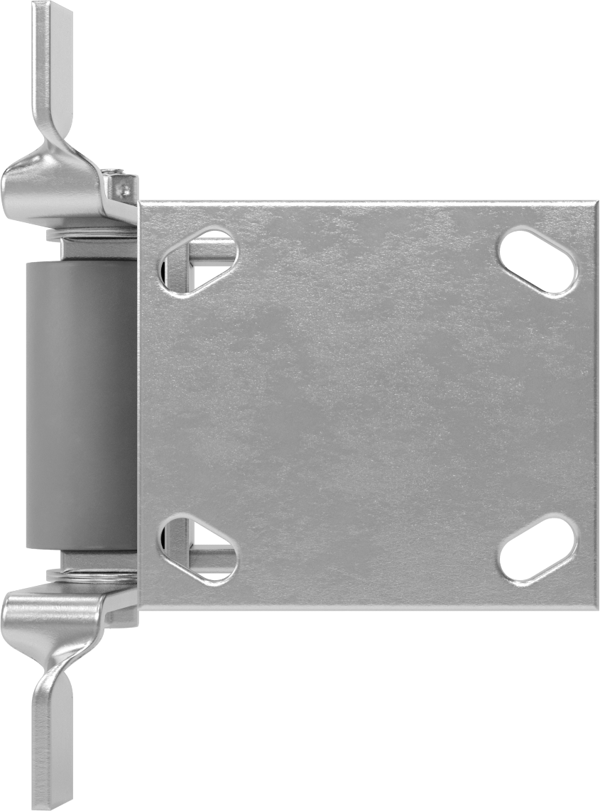 4-1/2" x 4" Plakalı Yüksek Kapasiteli Spartan Tekerlek, Frenli ve 3-1/4" Çaplı Açık Rulmanlı Metal Tekerlekli Sert