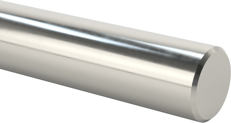 Destek Rayları için Mil, 440C Paslanmaz Çelik, 1/2" Çap, 24 inç Uzunluk