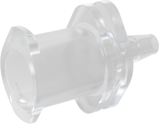 Hava ve Su için Plastik Luer Lock Tüp Bağlantısı, Polipropilen Soketler, 1/16" Boru İç Çapı için Tırnaklı, Beyaz
