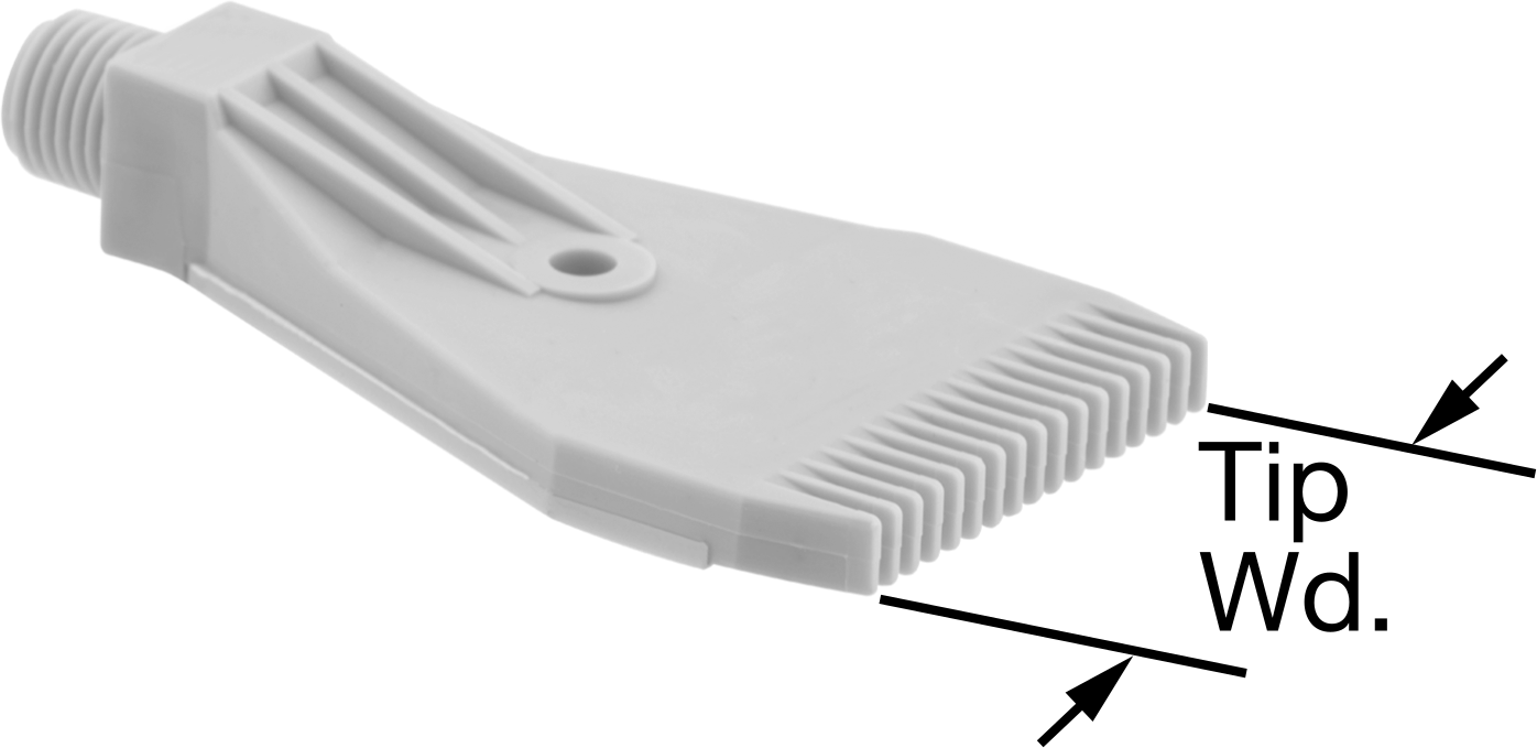 Geniş Hava Akışlı Hava Nozulu, ABS, 1/4 NPT Erkek — Geniş, 1 7⁄8", ABS, Plastic