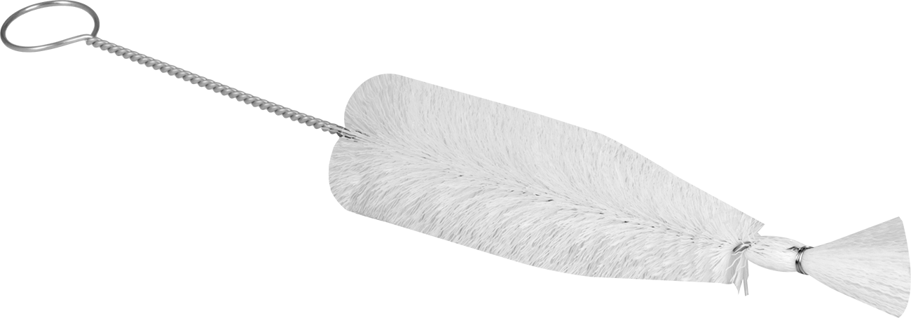 4-1/2" Uzunluk x 3/4"-1-1/2" Çaplı Şişe Fırçası — 3⁄4" to 1 1⁄2", Plastic, Polyester Plastic, 12"
