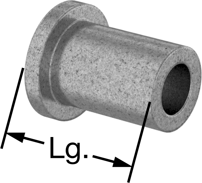Yağ Dolgulu 841 Bronz Flanşlı Burçlu Yatak, 3/16" Mil Çapı ve 5/16" Muhafaza İç Çapı için, 1/2" Uzunluk — 1⁄2", 0.313", 0.1885"