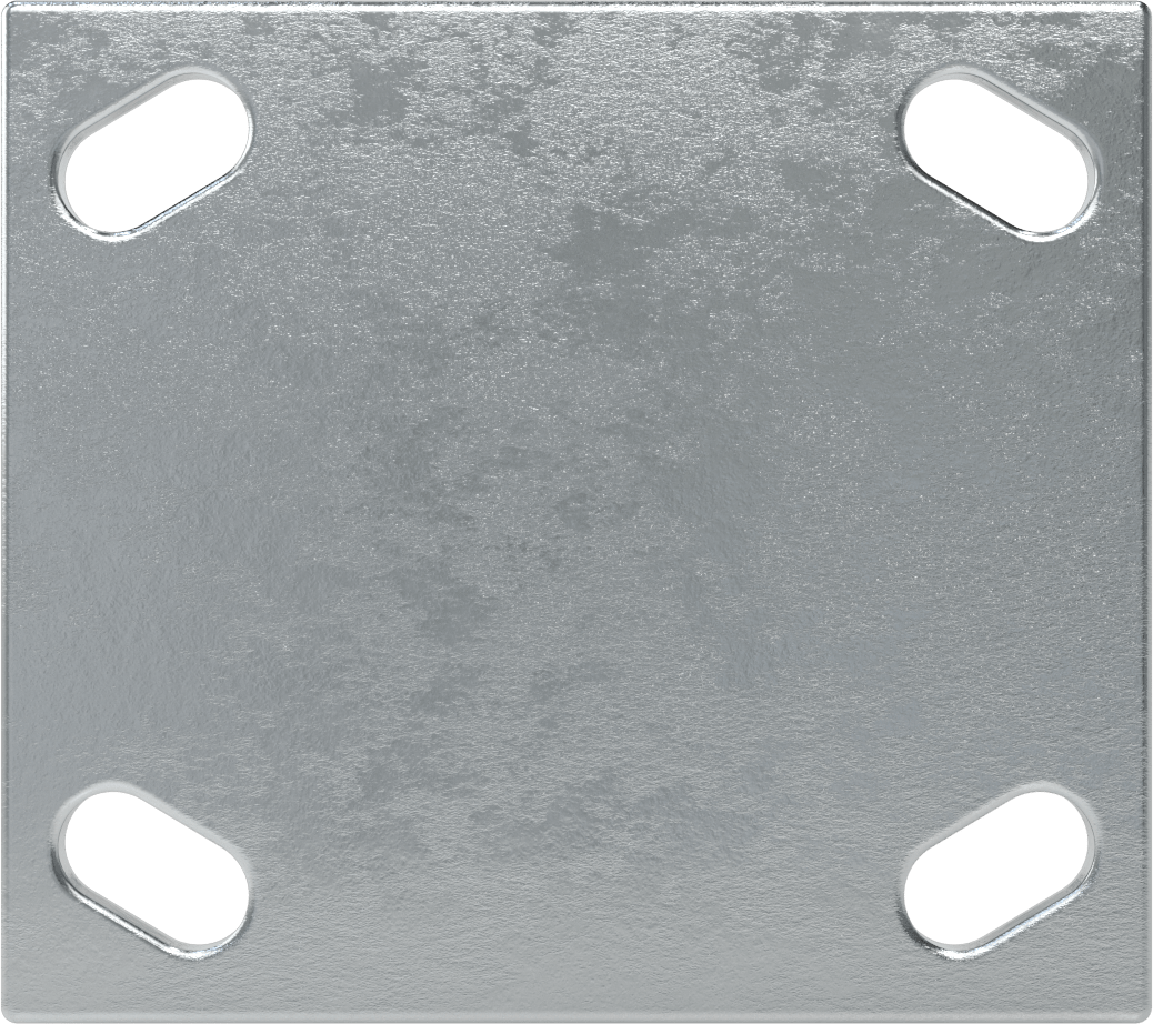4-1/2" x 4" Plakalı Yüksek Kapasiteli Spartan Tekerlek, 4" Çaplı Korumalı Rulmanlı Metal Tekerlekli Sert