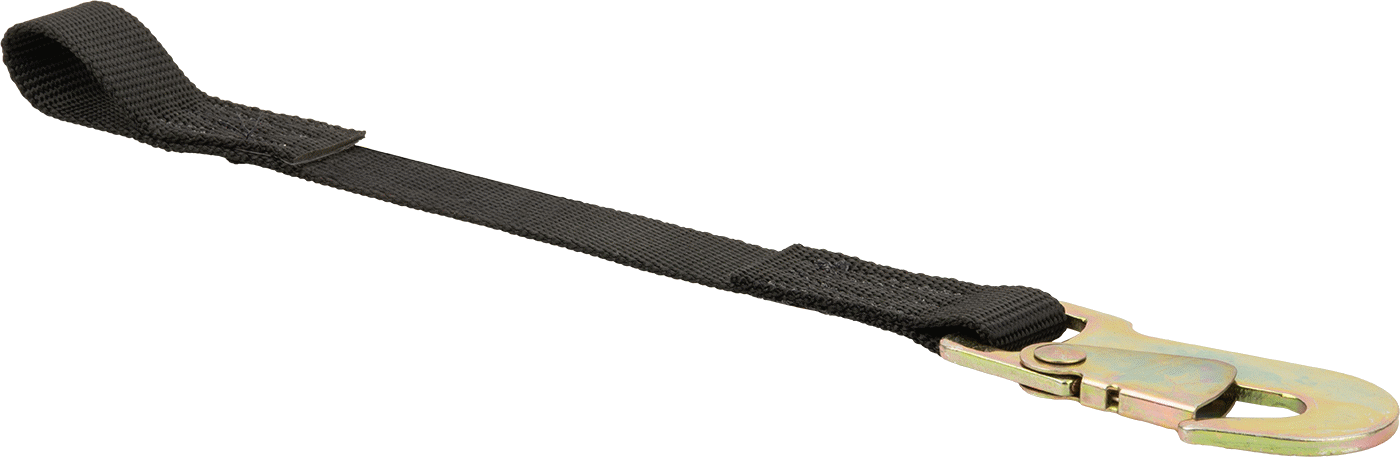 Bağlama kayışları için sabit uç, Göz x Mandal Kancası, 1" Genişlik, 1 Fit Uzunluğunda