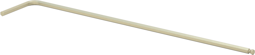 Alaşımlı Çelik Açılı Tahrikli Top Uçlu Altıgen L Anahtarı, Altın Boyalı, 1.27 mm Tahrik Boyutu, 2-7/8" Toplam Uzunluk