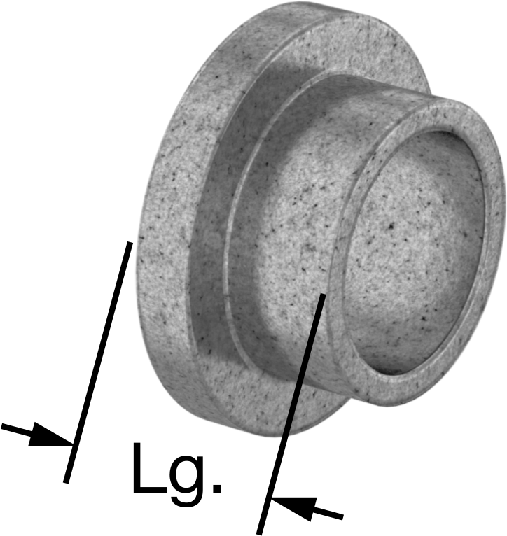 Yağ Dolgulu 841 Bronz Flanşlı Burçlu Yatak, 1/2" Mil Çapı ve 5/8" Muhafaza İç Çapı için, 3/8" Uzunluk — 3⁄8", 0.627", 0.501"