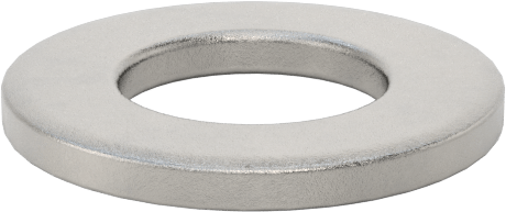 Yüksek Korozyon Dirençli 316 Paslanmaz Çelik Pul, Büyük Boy, 1/4" Vida Boyutu için, 0.266" İç Çap, 0.500" Dış Çap