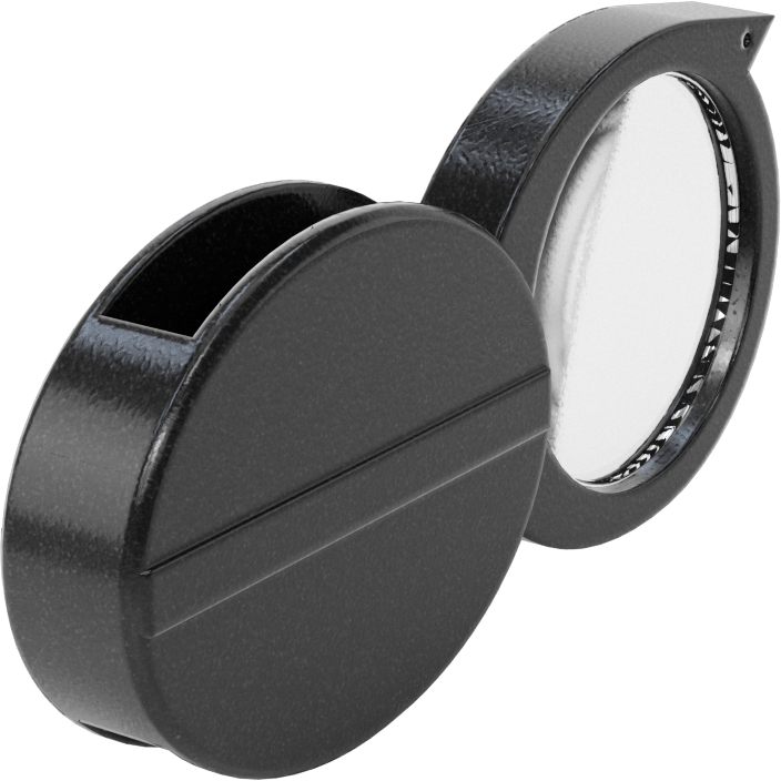 Kaydırmalı Büyüteç, Oval Kutulu, 1 Akrilik Plastik Lens