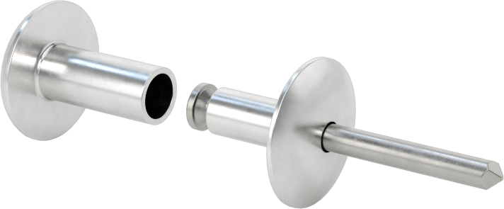 Her İki Tarafı Kubbeli Pop Perçinler, Alüminyum, 1/4" Çap, 0.625"- 0.75" Malzeme Kalınlığı için