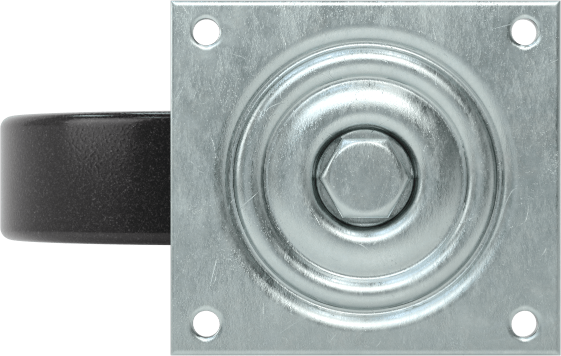 5-1/2" x 5" Plakalı Yüksek Kapasiteli Spartan Tekerlek, Sızdırmaz Rulmanlı ve 8 inç Çapında Fenolik Tekerlekli Döner