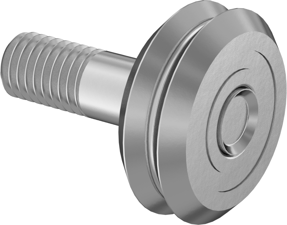 Hijyenik Dişli V-Oluklu Ray Makarası, Standart Omuzlu, 31 mm Çap x 11 mm Genişlikte Silindir