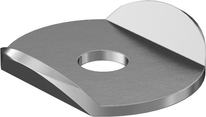 Açılı Kenarlı Sabitleme Pul, 1/4" Vida Boyutu, 0.312" İç Çap, 1.25" Dış Çap