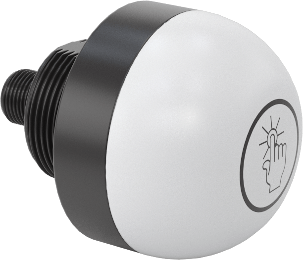 Parmak Dokunmalı Anahtar, Polikarbonat Taban, 30 mm Kesik, 1-3/8" Yükseklik — Parmak Dokunuşu, 10V DC ila 30V DC, Çalışır Durumda, Anlık