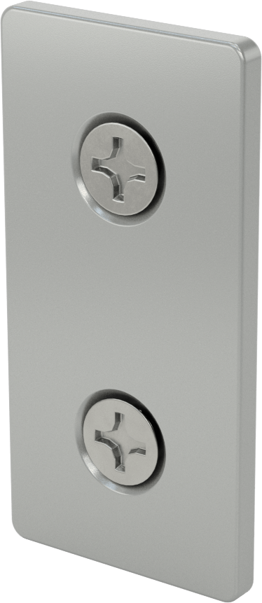 T-Yivli Çerçeve Yapısal Braket, Braket, Havşa, 45 mm ve 60 mm Ray için Havşa, Gümüş