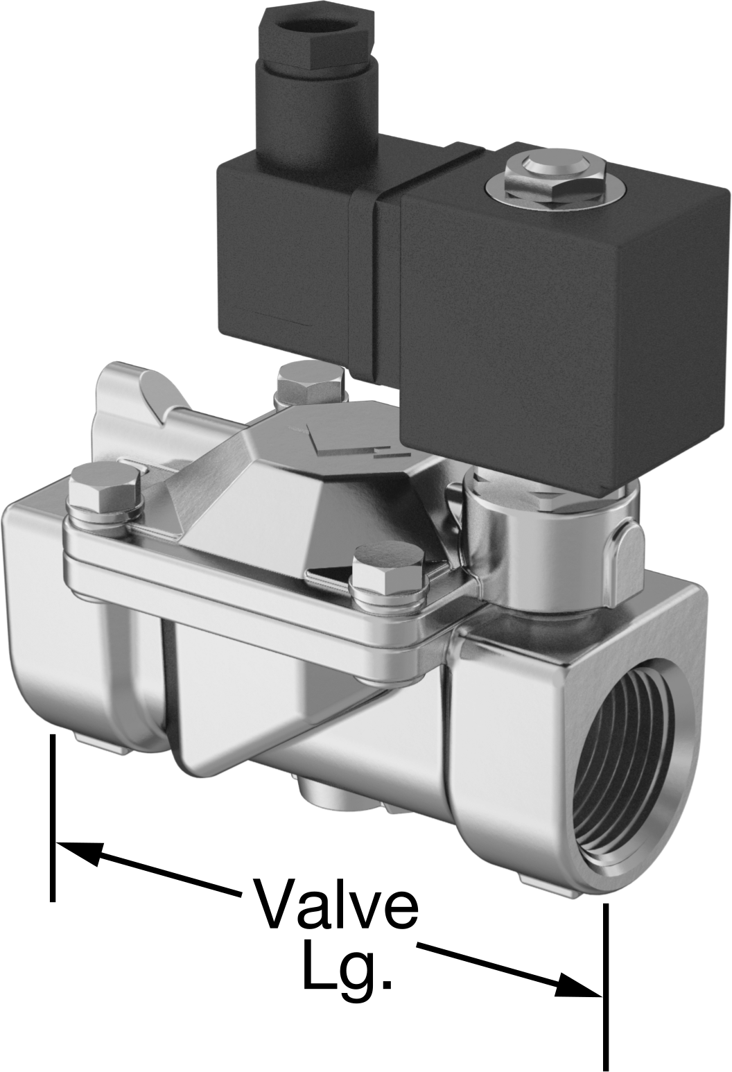 Floroelastomer Contalı Pirinç Solenoid Valf, Normalde Açık, 24V DC, 1 NPT Dişi