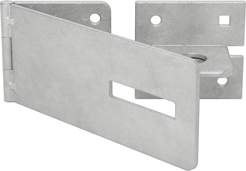 Asma Kilitli Mandal, 4-1/2" x 1-7/8" x 1/16" Kollu, Çinko Kaplı Çelik — Vida Takma, 4 1⁄2", Çelik