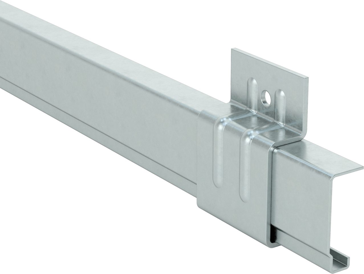 Kapılar için 6 Fit Uzunluğunda Düşük Profilli Makaralı Ray — Ray, Çelik, Galvanized, Zinc Plated