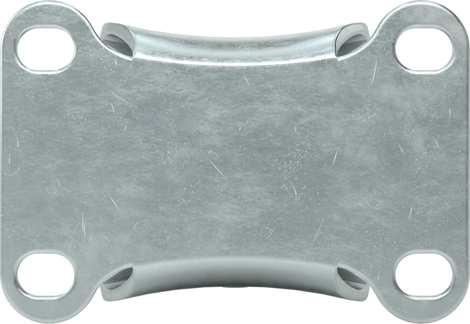 Mighty-Lite Tekerlek, 3-5/8" x 2-1/2" Plaka, 3 inç Çapında 80A Kauçuk Tekerlekli Sert