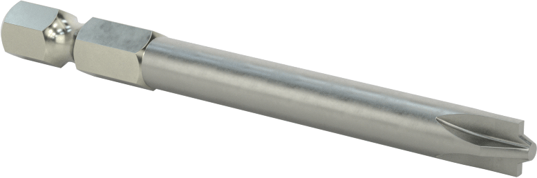 Phillips Terminal Vida Ucu, 5 ila 10 Numaralı Vida Boyutu için 1/4" Altıgen Şaft — Hızlı Değiştirilebilir Altıgen, Uç, 2 3⁄4"