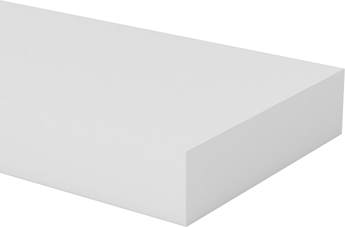 İşlenmesi Kolay Aşınmaya Dayanıklı Döküm Naylon Çubuk, 1" Genişlik, 1/4" Kalınlık