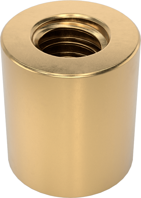 Kılavuz Vida için M12 x 3 mm Dişli Hassas Yuvarlak Somun — M12, 3 mm, 1"