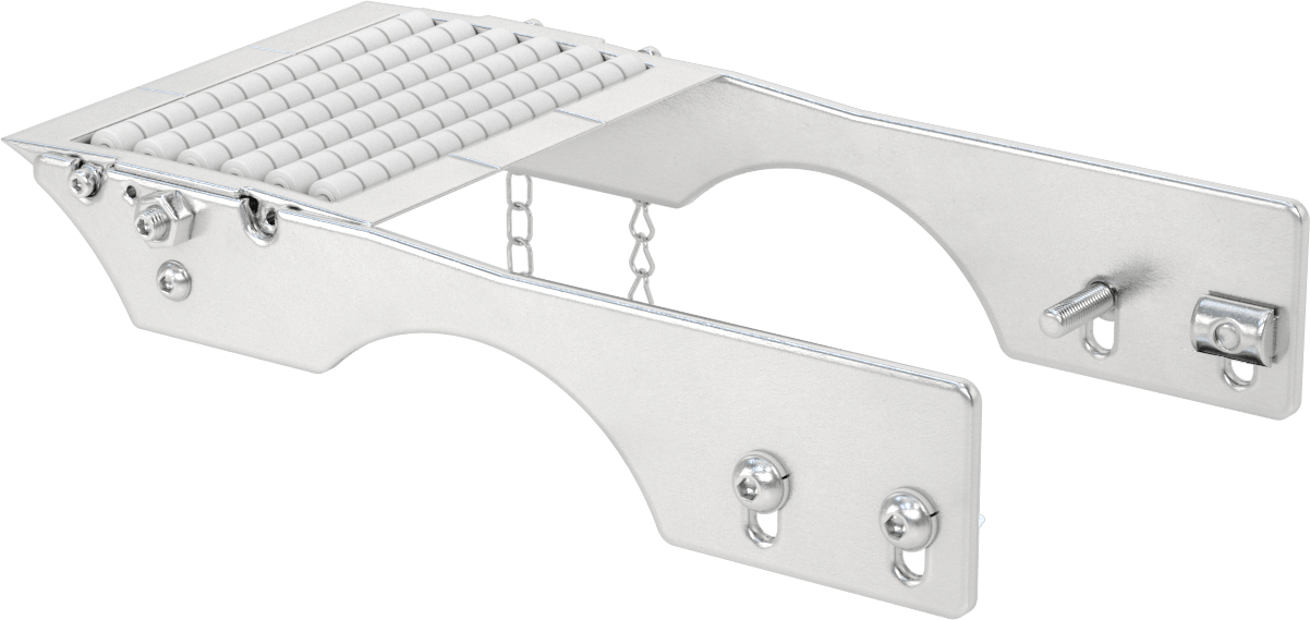 Modüler Mini Zincirli Konveyör için 6-1/2" Genişliğinde Rulo Aktarım Uzatması