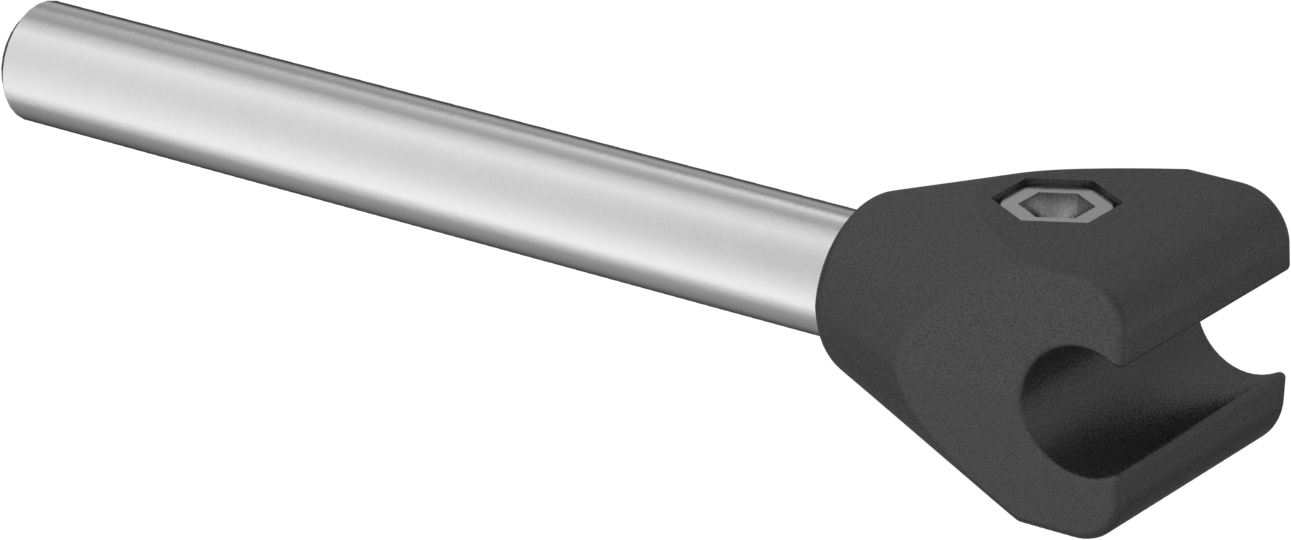 Çubuklar için Kelepçeli 4 inç Uzunlukta Düz Montaj Çubuğu — Montaj Çubuğu, 12 mm, 4"