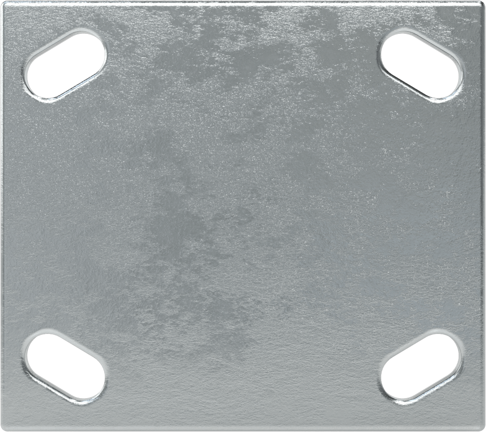 4-1/2" x 4" Montaj Plakalı Samson Tekerlek, 5 inç Çapında Gri Kauçuk Tekerlekli Sert, Açık Rulman