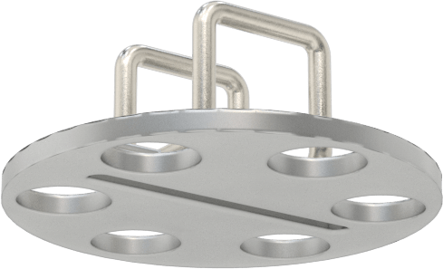 Paslanmaz Çelik Kablo Bağı Montaj Aparatı, 0.25" genişlik x 0.28" kalınlık kablo bağı için, Yapıştırıcıya Hazır