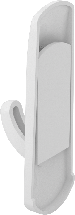 Yeniden Kullanılabilir Yapışkan Sırtlı Asma Kancası, Duvara Montaj, 7/8" Genişlik x 2-3/8" Yükseklik x 5/8" Derinlik Toplam