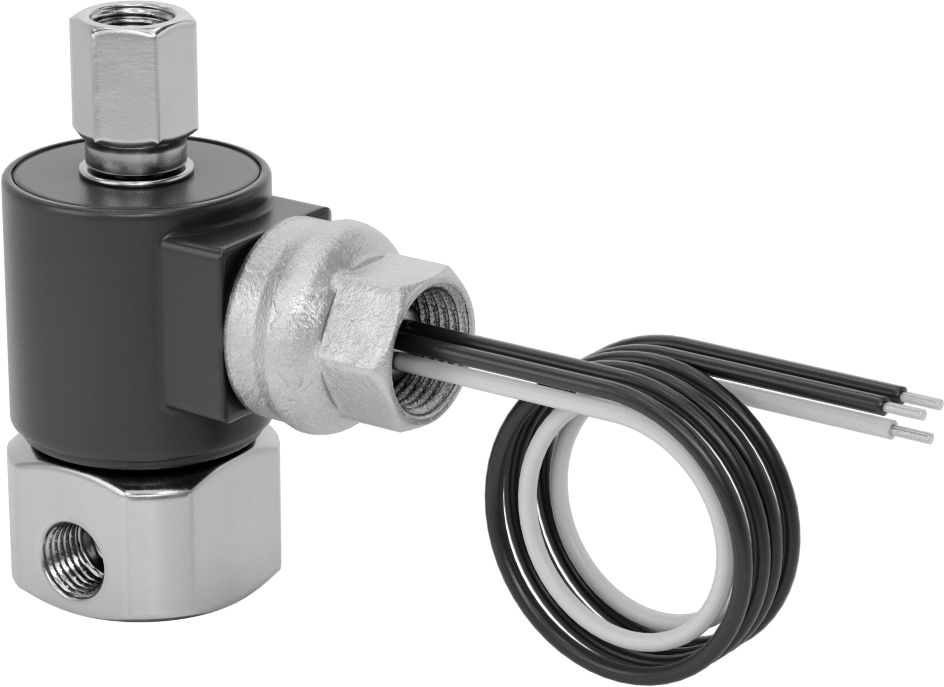 Egzoz Portlu Solenoid Açma/Kapama Vanası, Doğal için, Propan ve Bütan Gazı, 24V DC, 285 PSI