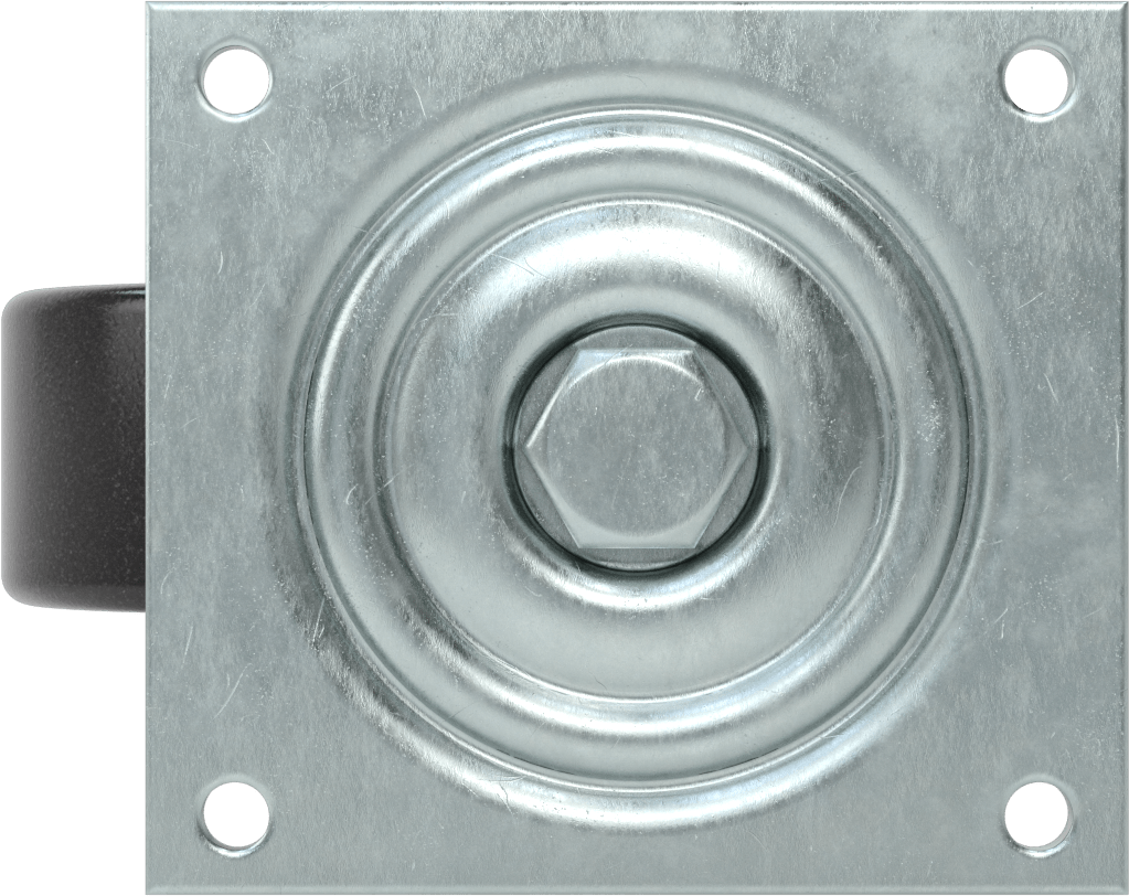 5-1/2" x 5" Plakalı Yüksek Kapasiteli Spartan Tekerlek, Açık Rulmanlı ve 5" Çapında Fenolik Tekerlekli Döner