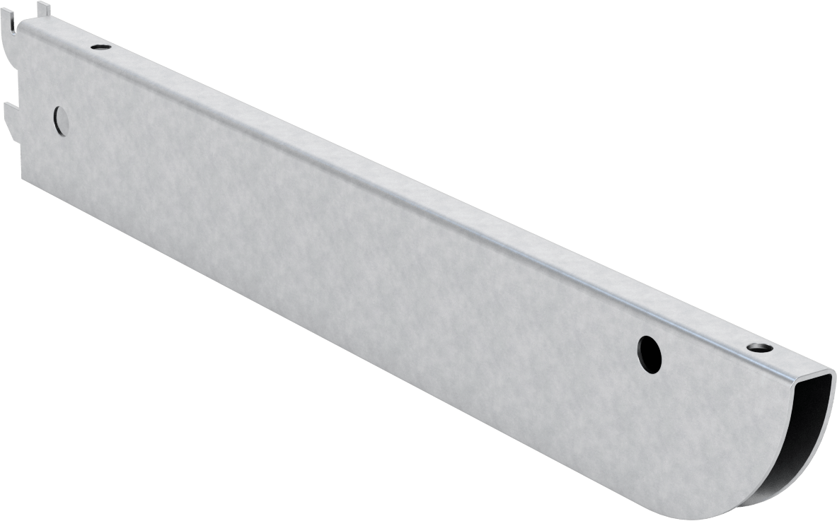 14-3/8" Derinliğinde Hızlı Montaj Raf Braketi — Çift Yivli, 14 3⁄8", 2"