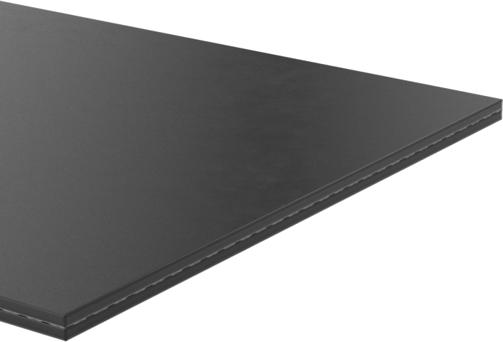 Kumaş Takviyeli Hava Koşullarına Dayanıklı EPDM Kauçuk, Ultra Mukavemet, 1/16" Kalınlık, 2" x 36" Şerit