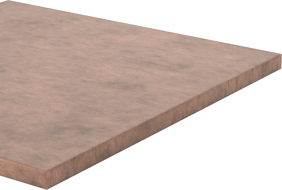 Denizcilik Sınıfı Bakır Nikel Levha, 0.25 inç Kalınlık, 6" x 6"