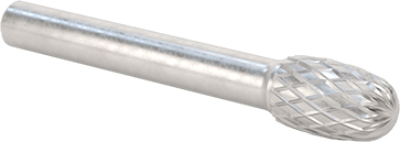 1/4" Çaplı Şaftlı Karbür Freze Ucu, Oval, Ticaret No.