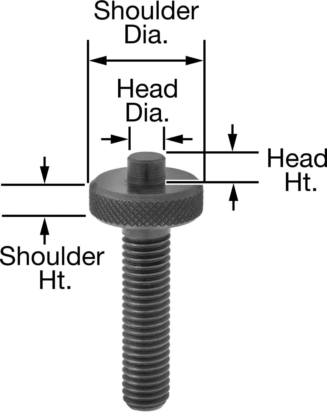 Ayarlanabilir Destek Vidası, 3/8"-16 Diş, 1-7/8" Toplam Uzunluk