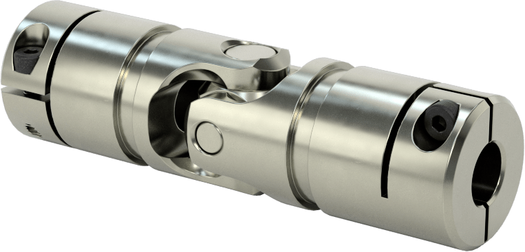 Kelepçeli Tekli U-Mafsal, 1/4" Çap x 13/16" Derinlikte Mil için
