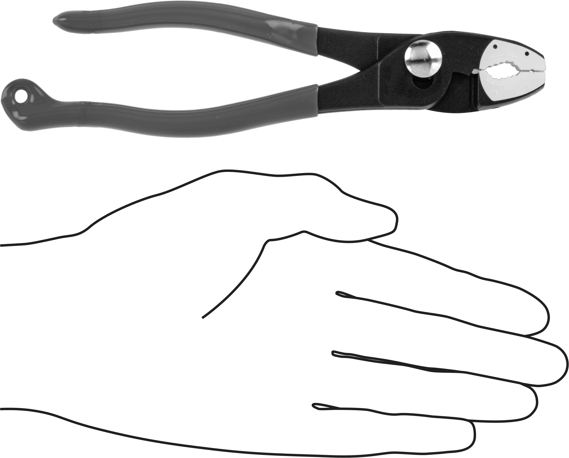 Çelik İz Bırakmayan Kayar Bağlantıli Pense, Plastik Çene Pedli, 7" Toplam Uzunluk