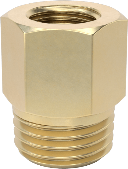 Orta Basınçlı Pirinç Dişli Boru Bağlantı Elemanı, Redüksiyon Adaptörü, 1/8 BSPT Dişi x 1/4 NPT Erkek — Hava, Gres, Doğal Gaz, Yağ, Su