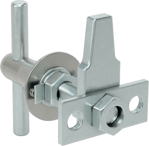 T-Kollu Çok Noktalı Mandal, Çinko Kaplı Çelik, 1/2" Maksimum Kalınlık için, Düz Kamlı
