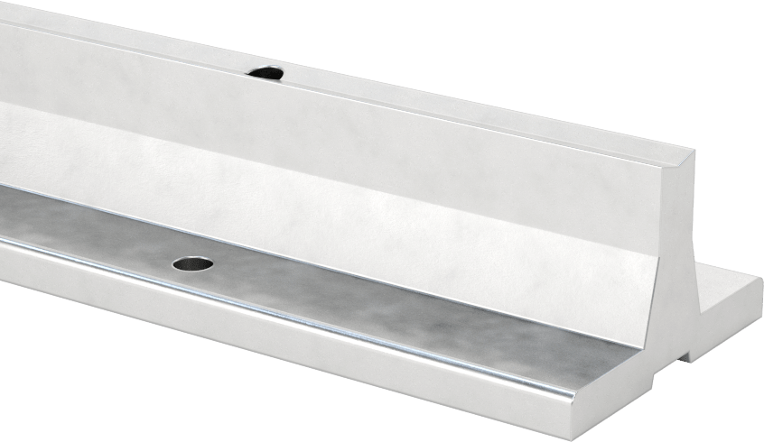 6061 Alüminyum Lineer Mil Destek Rayı, 1/2" Çaplı Şaftlar için, 24 inç Uzunluk