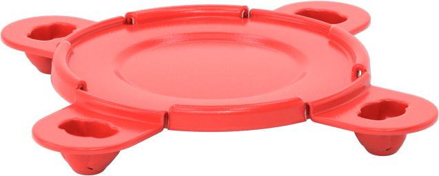 Takmalı Kapak, 2 Boyutlu Boru Flanşı için — Kırmızı, Plastic, Polyethylene, Çıtçıtlı