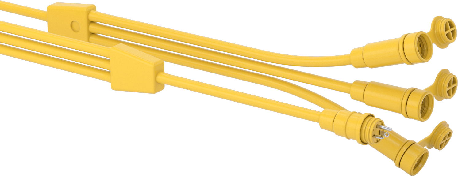 Yıkanabilir Düz Uçlu Konektör için NEMA 5-20 Watt-Splice Güç Kablosu — Aşındırıcı, Tozlu, Yağlı, Dış Mekan, Dalgıç, Yıkama, Islak, 3 ft., 12